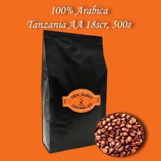 Кава зернова Arabica Tanzania AA 18scr (Арабіка Танзанія АА) 500г.  БЕЗКОШТОВНА ДОСТАВКА від 1кг!